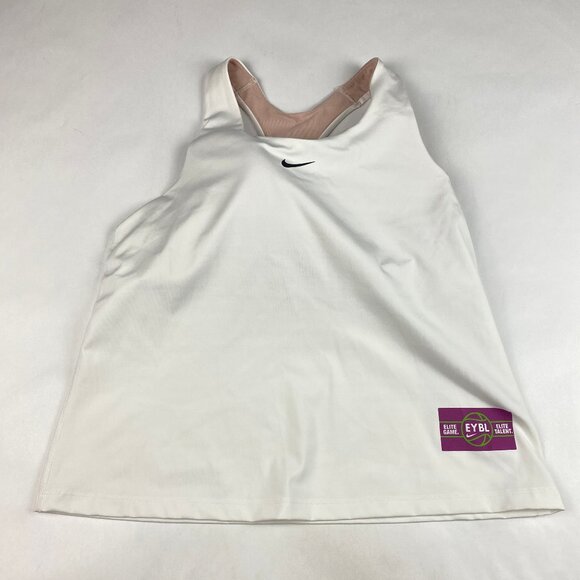 NWT Nike EYBL Tank Shelf Bra White Women's L Basketball - Picture 1 of 16